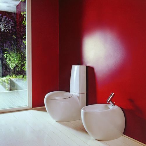 Чаша унитаза напольная Laufen Alessi One 8.2297.6.400.000.1 цвет белый без сиденья и без бачка душевой смыв