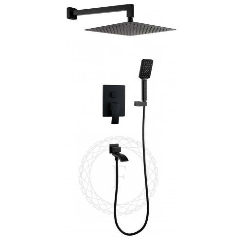 Душевая система Filarete FL1010BL встраиваемая в стену цвет черный