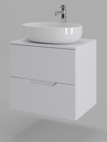 Тумба с раковиной Orange Line Li-60TuwMDF+B05-520W 60х50 подвесная цвет белый