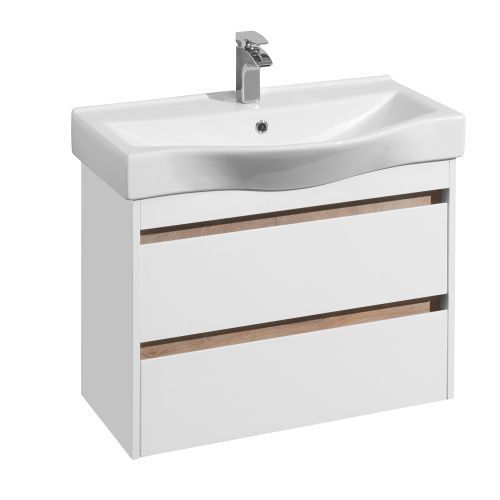 Тумба с раковиной Aquaton Нортон 1A2489K0NT010 80х40 напольная цвет белый