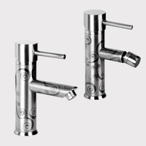 Комплект смесителей для раковины и биде с донными клапанами Daniel Suvi decora yc S20604YC 86 никель