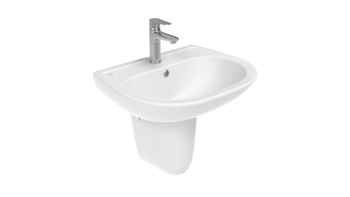 Раковина из сантехнического фарфора Creavit Sedef SD055-00CB00E-0000 60х40 подвесная цвет белый 1 отверстие под смеситель