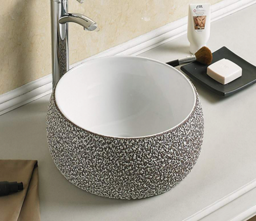 Раковина из сантехнического фаянса CeramaLux 78217 40х40 накладная цвет белый без отверстий под смеситель