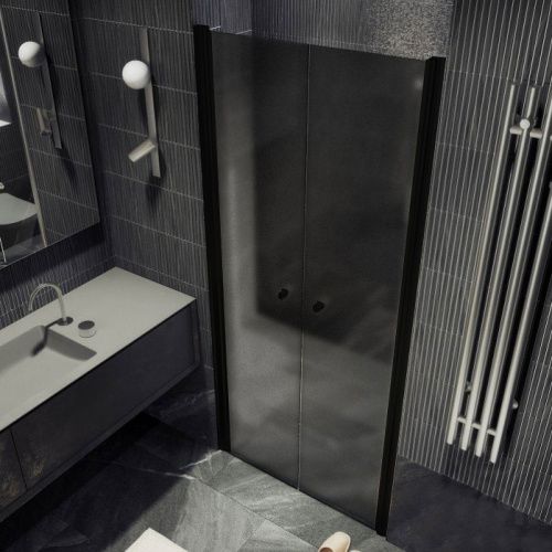 Душевая дверь Maybah Glass MGD-444-6 100х200 стекло тонированное профиль черный