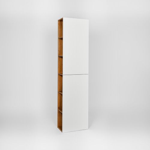 Шкаф-пенал Viant Бостон VBOS400-PENP 20х160 подвесной цвет белый/коричневый