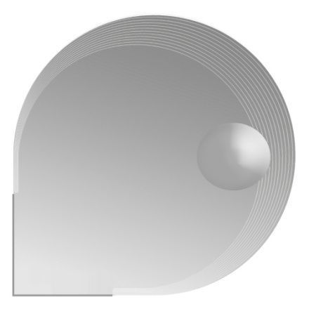 Зеркало с подсветкой Cezares 45012 90х90 подвесное