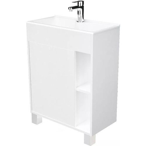 Тумба с раковиной 1MarKa Lido У83298 60х30 напольная цвет белый