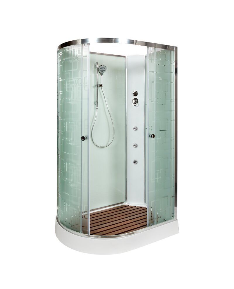 Душевая кабина AvaCan EM1511RNGM 110х80 асимметричная без крыши ориентация правая