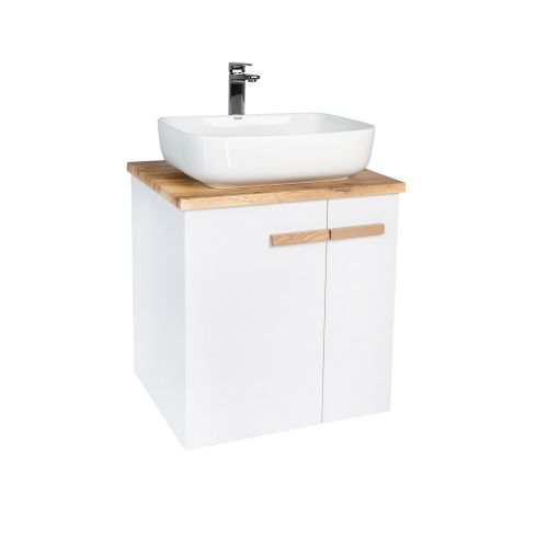 Тумба под раковину Viant Мюнхен VMUN60NBEL-T2STP 60х50 подвесная цвет белый