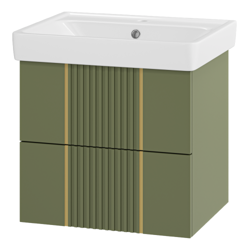 Тумба под раковину Brevita Vega VEG-09060-0802Я 60х40 подвесная цвет зеленый