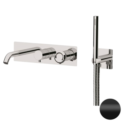 Смеситель для ванны Remer Element ET53D2NO встраиваемый в стену черный