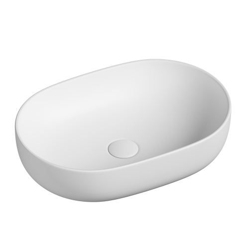 Раковина из сантехнического фарфора Ceramica Nova ELEMENT CN6047MW 60х40 накладная цвет белый без отверстий под смеситель