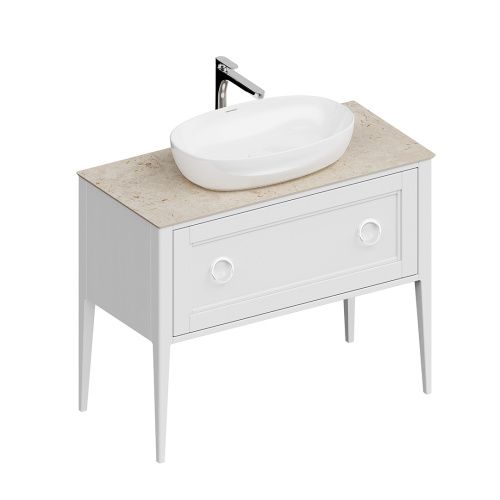 Тумба под раковину Kerama Marazzi PLAZA PL.CN.100.1+1\WHT.M 100х50 напольная цвет белый