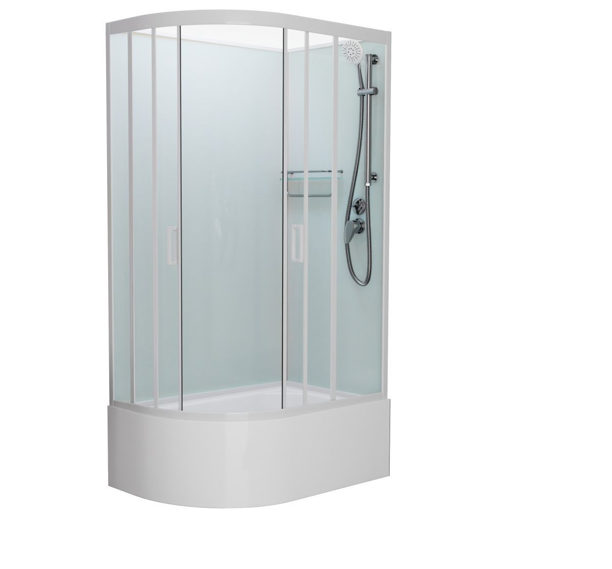 Душевая кабина Frank 138009 120х80 асимметричная без крыши ориентация правая