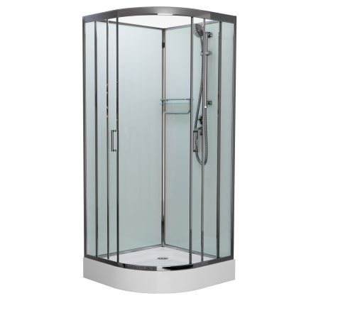 Душевая кабина Frank 158009 100х100 четверть круга без крыши ориентация универсальная