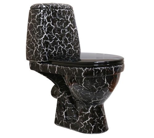 Унитаз-компакт напольный с бачком Rosa Премьер Вн УнПчк15 черный с сиденьем каскадный смыв