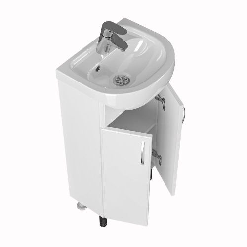 Тумба под раковину СанТа Сити 101203 40х20 напольная цвет белый