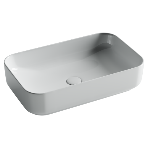 Раковина из сантехнического фарфора Ceramica Nova ELEMENT CN5044 60х40 накладная цвет белый без отверстий под смеситель
