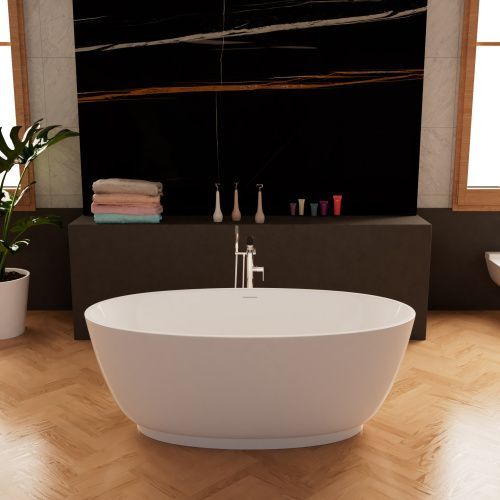 Ванна акриловая Frank 125632 150х80 отдельностоящая овальная без каркаса