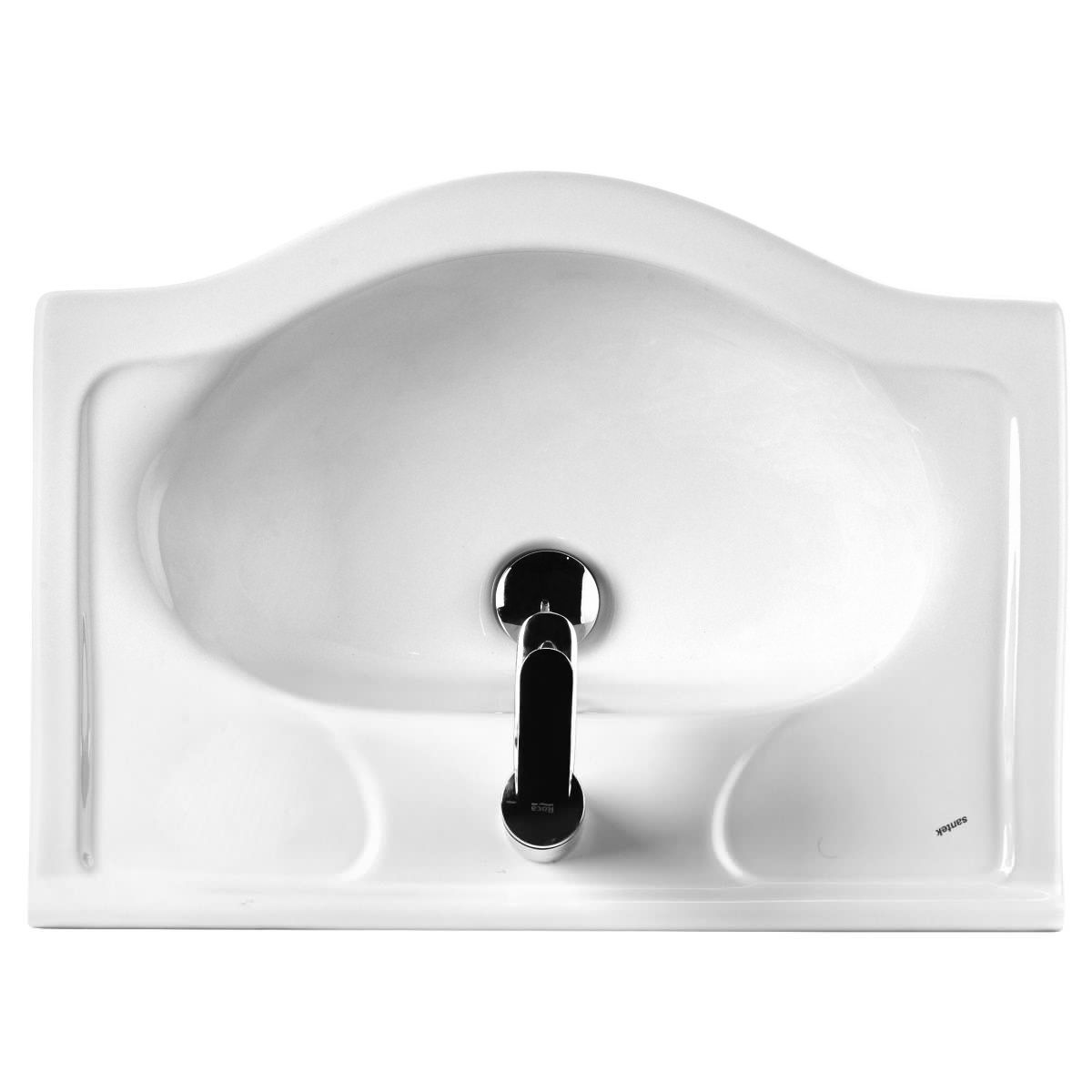 Раковина из сантехнического фарфора Santek Селигер WH110268 60х40 накладная цвет белый - фото 3