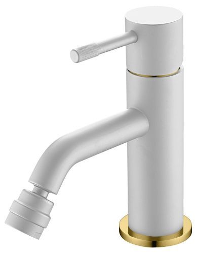 Смеситель Boheme Uno 466-WG на биде белый/золото