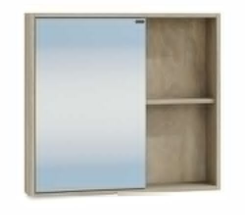 Зеркало-шкаф СанТа Прима 700351 70х70 подвесной цвет коричневый/бежевый