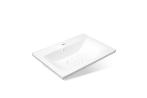 Раковина из искусственного камня Эстет Бали ФР-00001501 70х50 накладная цвет белый 1 отверстие под смеситель