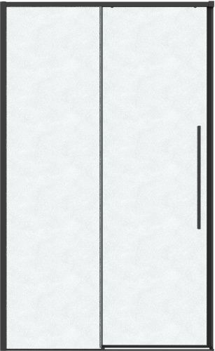 Душевая дверь Grossman Galaxy 1/2.K33.01.80L.21.02 80х195 стекло шиншилла профиль черный