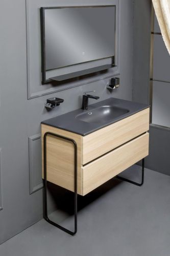 Тумба под раковину Armadi Art Vallessi 837-080-L 80х50 подвесная цвет коричневый