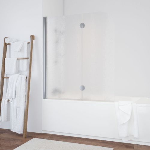 Душевая шторка на ванну Vegas-Glass E2V+E2V NOVO E2V 120 08 02 L 120х140 стекло рифленое профиль хром ориентация левая