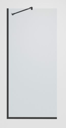 Душевая перегородка Timo T10 120х195 стекло прозрачное профиль черный