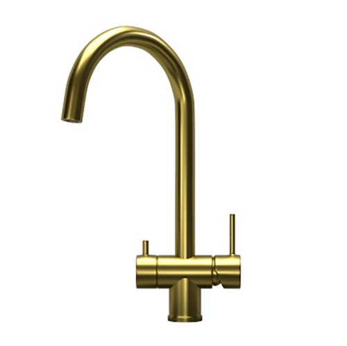 Смеситель для кухни Granula Kitchen Space 7104, ЗОЛОТО САТИН на мойку золото