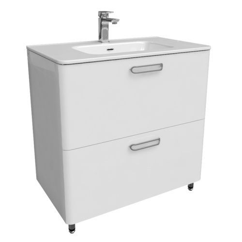 Тумба с раковиной Iddis Brick BRI80WFi95K 80х50 напольная цвет белый