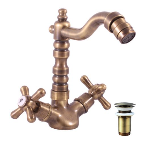 Смеситель RavSlezak MORAVA RETRO MK121.5/9SM на биде бронза