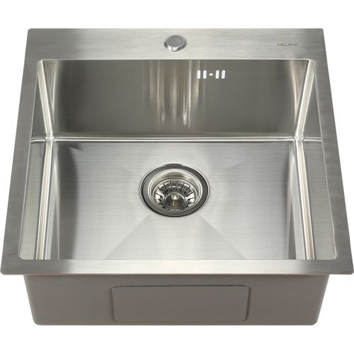 Кухонная мойка Melana ProfLine D5050H сатин 50х50 цвет серый поверхность матовая