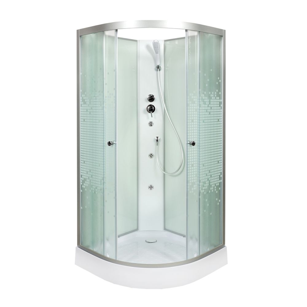 Душевая кабина AvaCan L908NGM 80х80 четверть круга без крыши ориентация универсальная