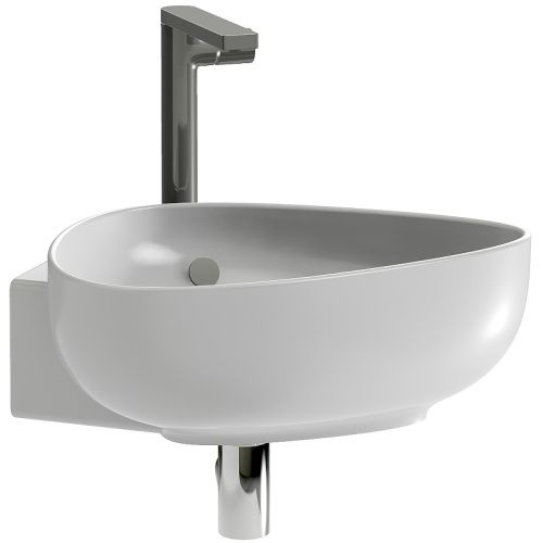 Раковина керамическая Jacob Delafon Nouvelle Vague EGL112-00 50х50 подвесная цвет белый 1 отверстие под смеситель