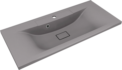 Раковина из искусственного камня Florentina Прима 1000 10.010.01000.307 100х40 накладная цвет серый 1 отверстие под смеситель