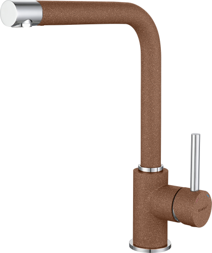 Смеситель для кухни Granfest 3651 терракот на мойку коричневый