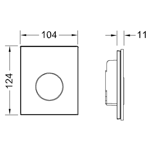 Клавиша смыва для писсуара механическая Tece TECEloop 9242657 цвет черный - фото 2