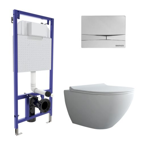 Комплект унитаз с инталляцией и клавишей смыва Berges NOVUM 043269