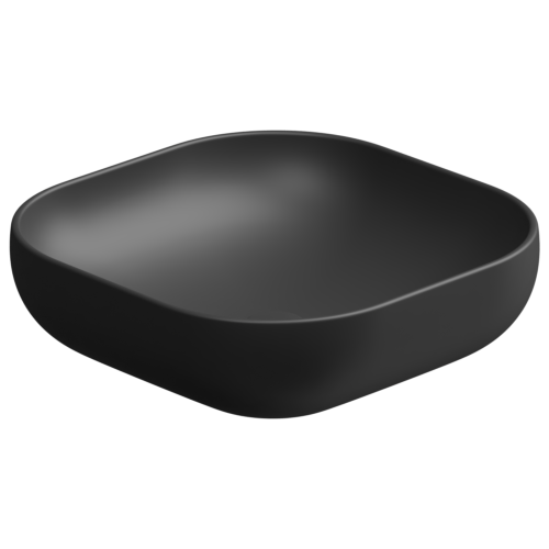 Раковина керамическая GSG Ceramic Design Easy EALAVQU45003 50х50 накладная цвет черный без отверстий под смеситель