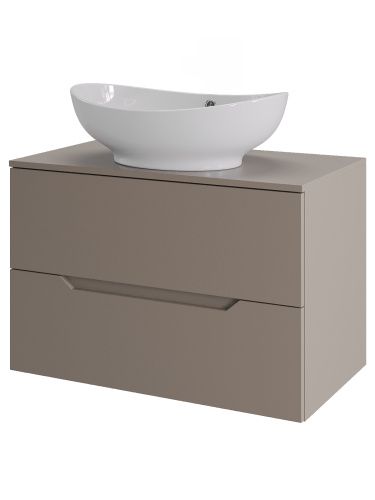 Тумба с раковиной Orange Line Li-70TuLMDF+B08-585W 70х50 подвесная цвет бежевый