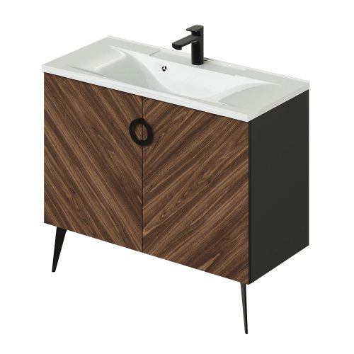 Тумба с раковиной Итана Palladio CS00090012 напольная цвет коричневый
