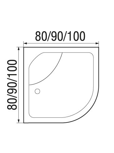 Душевая кабина River DESNA 10000002157 90х90 четверть круга с крышей ориентация универсальная - фото 3