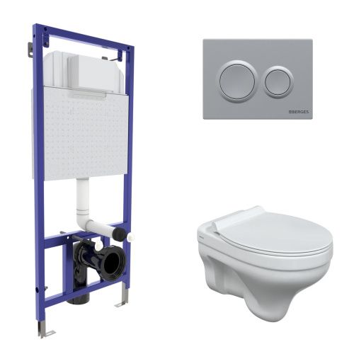 Комплект унитаз с инталляцией и клавишей смыва Berges NOVUM 043317