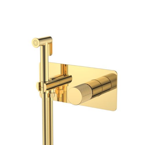Гигиенический душ со смесителем Boheme Stick 127-GG.3 золото