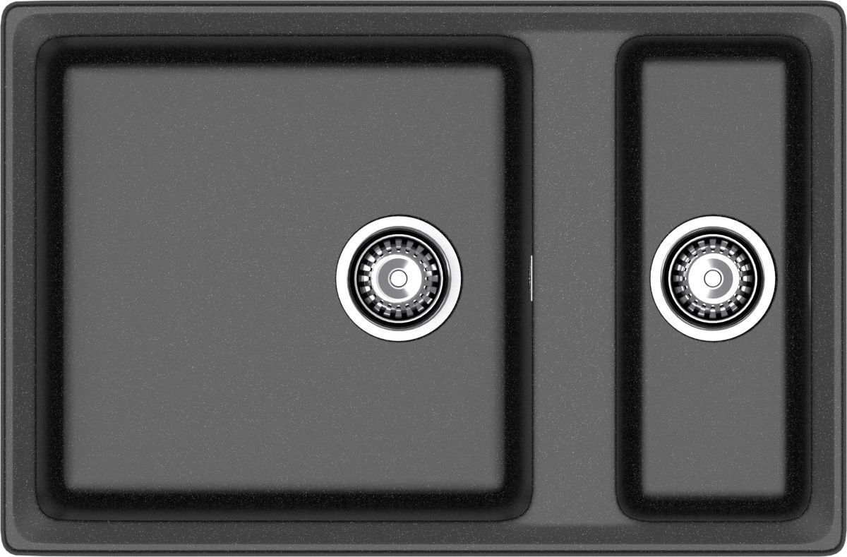 Кухонная мойка Granfest Level LV-760K черный 75х50 цвет черный поверхность матовая