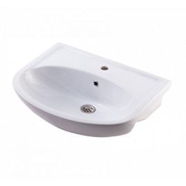 Раковина из сантехнического фаянса СанТа Уют60 60х50 встраиваемая цвет белый