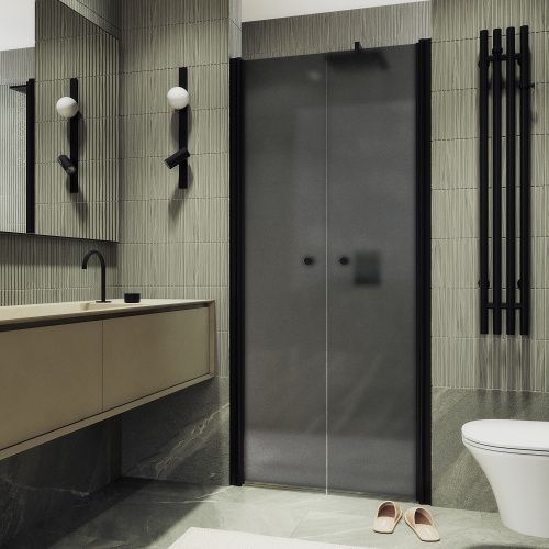 Душевая дверь Maybah Glass MGD-440-6 90х200 стекло тонированное профиль черный